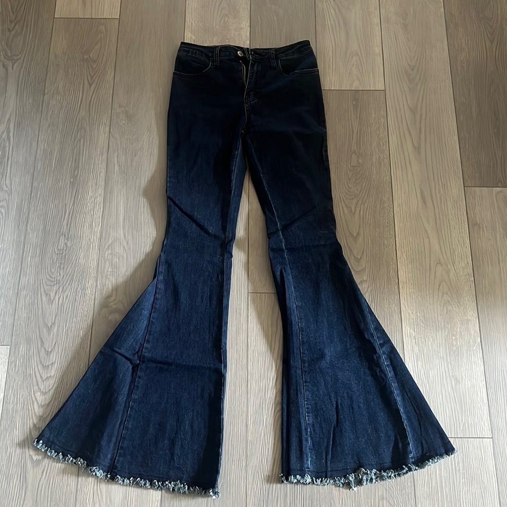 Saints and hearts bell bottoms